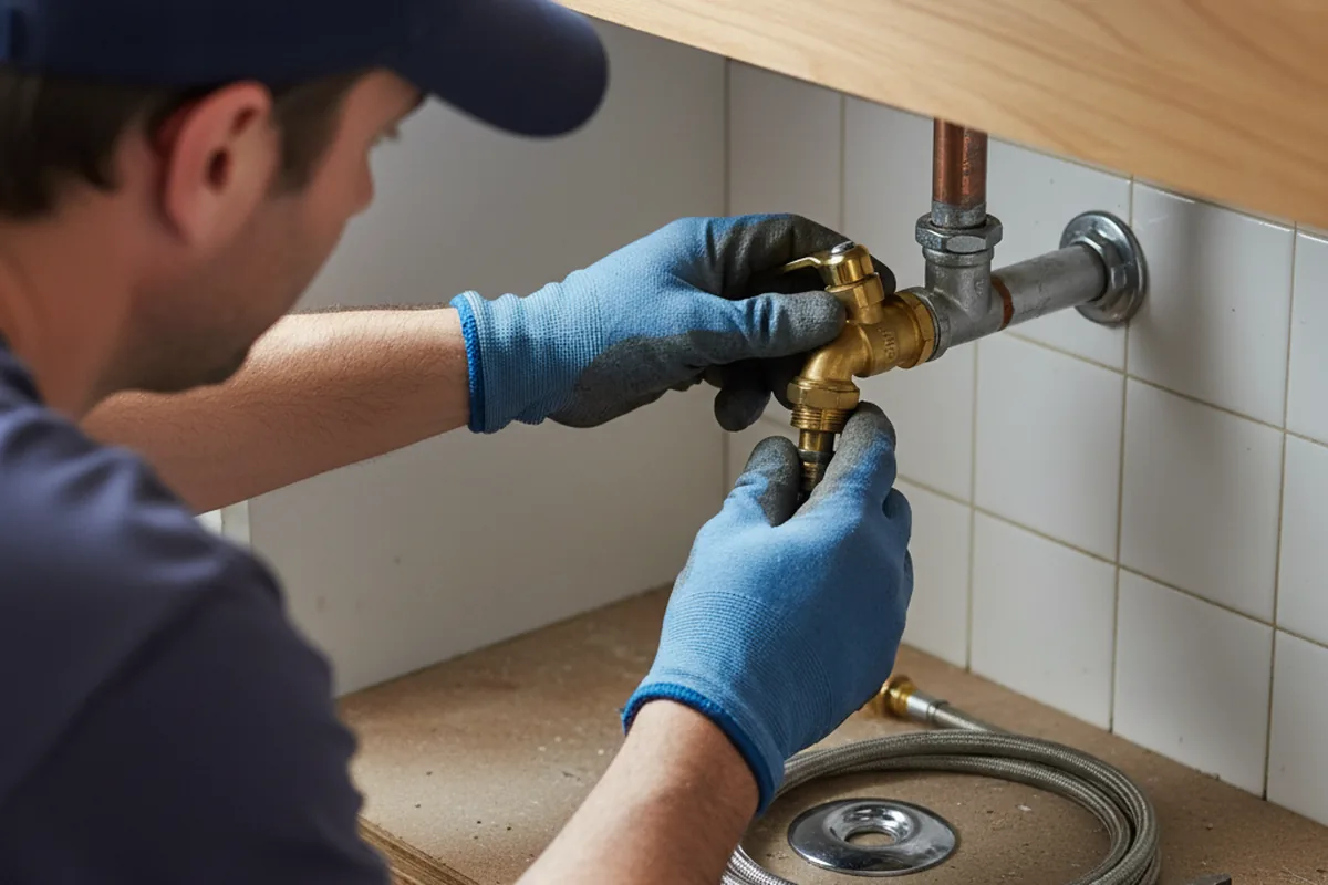 Shutoff valve and fitting work during Well Pump Repair in Boston